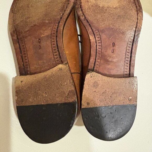 👞Cole Haan Men's Cap Toe Oxfords Brown Leather Size 9 Balmorals - Picture 9 of 9